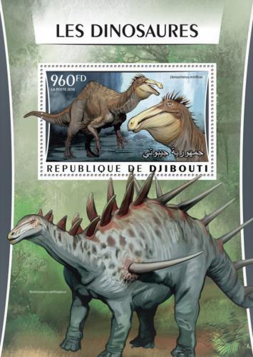 Poštovní známka Džibutsko 2016 Dinosauøi Mi# Block 211 Kat 12€