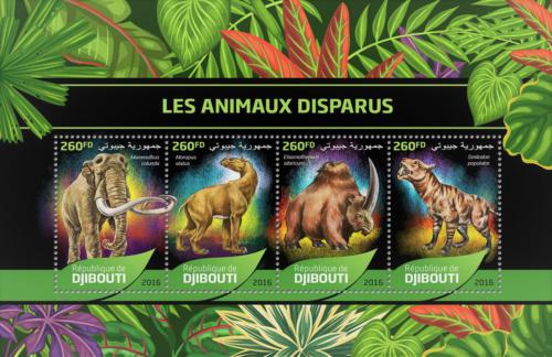 Poštovní známky Džibutsko 2016 Vyhynulá fauna Mi# 1279-82 Kat 12€