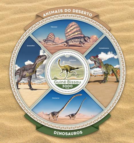 Poštovní známka Guinea-Bissau 2016 Dinosauøi Mi# Block 1520 Kat 11€