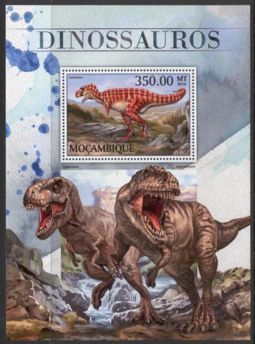 Poštovní známka Mosambik 2016 Dinosauøi Mi# Block 1222 Kat 20€ 