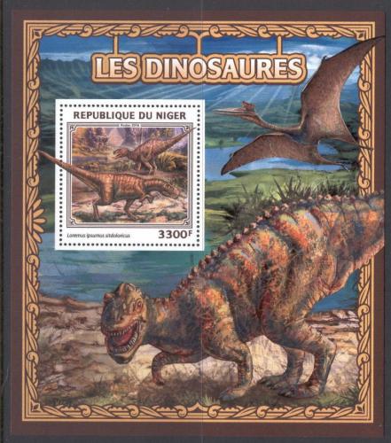 Poštovní známka Niger 2016 Dinosauøi Mi# Block 604 Kat 13€