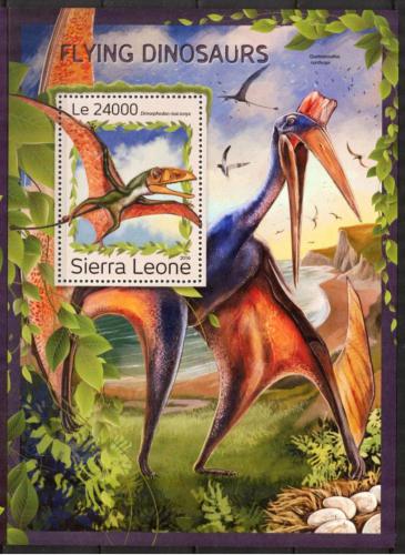 Poštovní známka Sierra Leone 2016 Létající dinosauøi Mi# Block 1122 Kat 11€