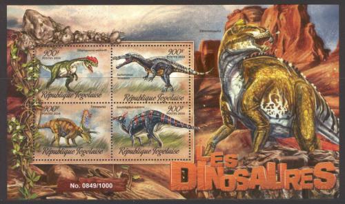 Poštovní známky Togo 2016 Dinosauøi Mi# 7389-92 Kat 14€