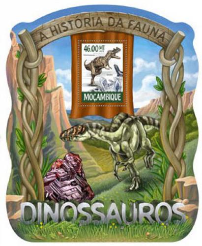 Poštovní známka Mosambik 2015 Dinosauøi Mi# 7877 Block