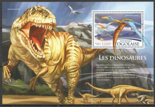 Poštovní známka Togo 2015 Dinosauøi Mi# Block 1168 Kat 13€
