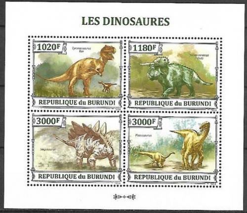 Poštovní známky Burundi 2013 Dinosauøi Mi# 3238-41 Kat 9.90€