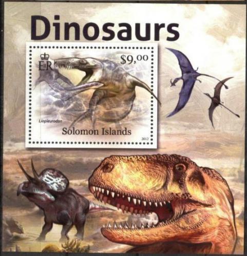 Poštovní známka Šalamounovy ostrovy 2012 Dinosauøi Mi# 1469 Block