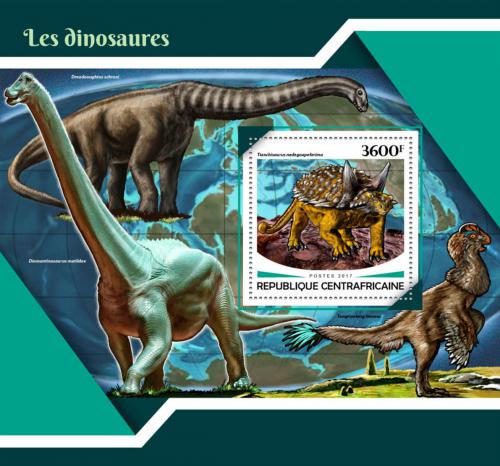 Poštovní známka SAR 2017 Dinosauøi Mi# Block 1668 Kat 16€