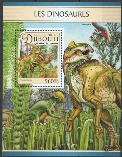 Poštovní známka Džibutsko 2017 Dinosauøi Mi# Block 543 Kat 10€