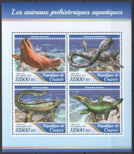 Poštovní známky Guinea 2017 Vodní dinosauøi Mi# 12550-53 Kat 20€