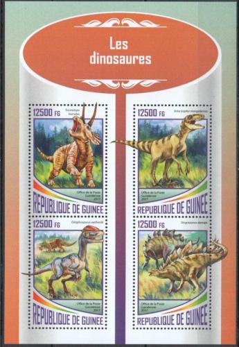 Poštovní známky Guinea 2017 Dinosauøi Mi# 12660-63 Kat 20€