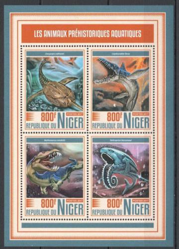 Poštovní známky Niger 2017 Vodní dinosauøi Mi# 5246-49 Kat 13€