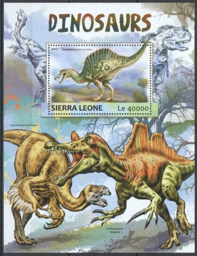 Poštovní známka Sierra Leone 2017 Dinosauøi Mi# Block 1180 Kat 11€