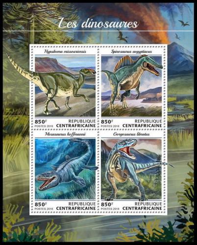 Poštovní známky SAR 2018 Dinosauøi Mi# 7862-65 Kat 15€