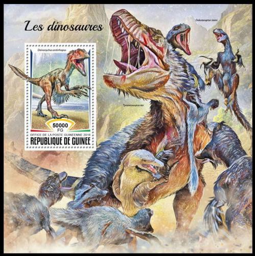 Poštovní známka Guinea 2018 Dinosauøi Mi# Block 2909 Kat 20€