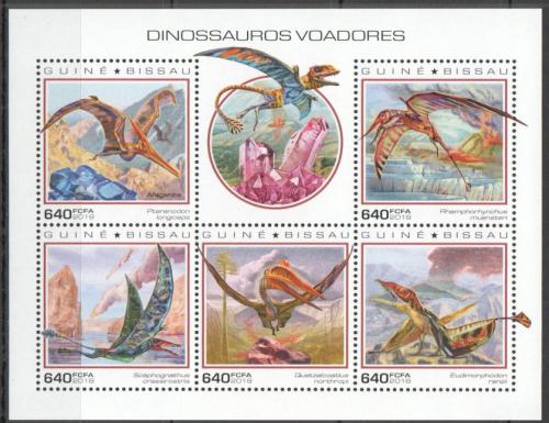 Poštovní známky Guinea-Bissau 2018 Létající dinosauøi Mi# 10257-61 Kat 12€