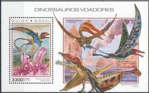 Poštovní známka Guinea-Bissau 2018 Létající dinosauøi Mi# Block 1765 Kat 12.50€