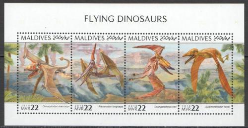 Poštovní známky Maledivy 2018 Létající dinosauøi Mi# 7943-46 Kat 11€
