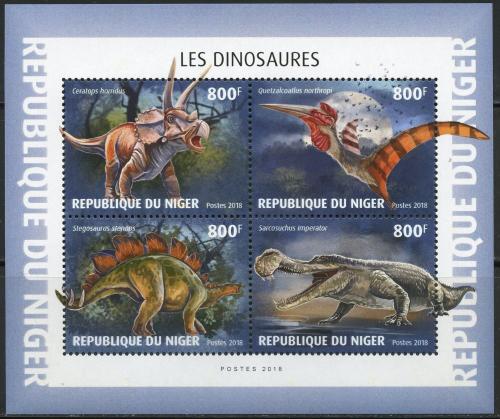 Poštovní známky Niger 2018 Dinosauøi Mi# 6130-33 Kat 13€
