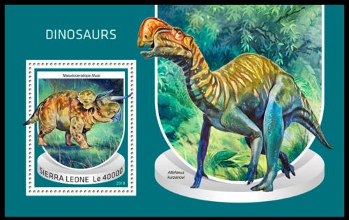 Poštovní známka Sierra Leone 2018 Dinosauøi Mi# Block 1519 Kat 11€