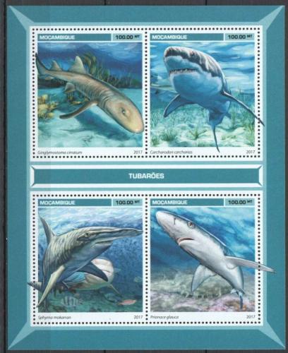 Poštovní známky Mosambik 2016 Žraloci Mi# 9059-62 Kat 22€