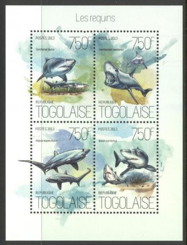 Poštovní známky Togo 2013 Žraloci Mi# Mi# 5406-09 Kat 12€