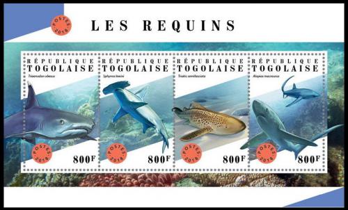 Poštovní známky Togo 2018 Žraloci Mi# Mi# 9031-34 Kat 13€
