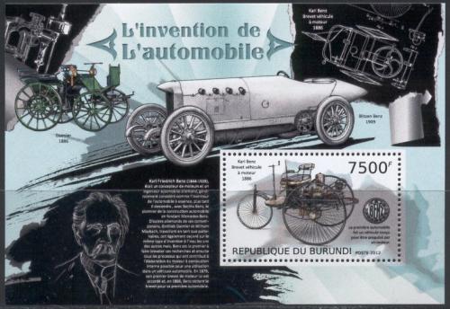 Poštovní známka Burundi 2012 Historické automobily Mi# Block 302 Kat 9€