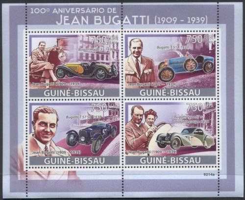 Poštovní známky Guinea-Bissau 2008 Automobily Bugatti Mi# 4168-71 Kat 12€