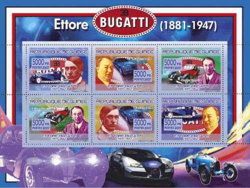 Poštovní známky Guinea 2007 Bugatti Mi# 5211-16 Kat 8.50€