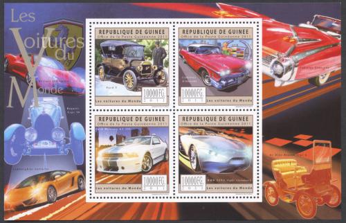 Poštovní známky Guinea 2011 Slavné automobily Mi# 9014-17 Kat 16€