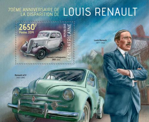 Poštovní známka SAR 2014 Automobily Renault Mi# Block 1118 Kat 12€