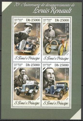 Poštovní známky Svatý Tomáš 2014 Automobily Renault Mi# 5509-12 Kat 10€