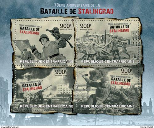 Poštovní známky SAR 2013 Bitva u Stalingradu, 70. výroèí Mi# 4082-85 Kat 16€