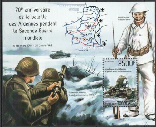 Poštovní známka Togo 2014 Bitva v Ardenách, 70. výroèí Mi# Block 970 Kat 10€