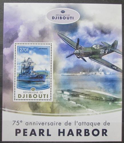 Poštovní známka Džibutsko 2016 Útok na Pearl Harbor, 75. výroèí Mi# 989 Block