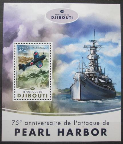 Poštovní známka Džibutsko 2016 Útok na Pearl Harbor, 75. výroèí Mi# 991 Block
