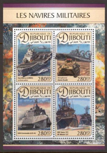 Poštovní známky Džibutsko 2016 Vojenské lodì Mi# 1343-46 Kat 12€