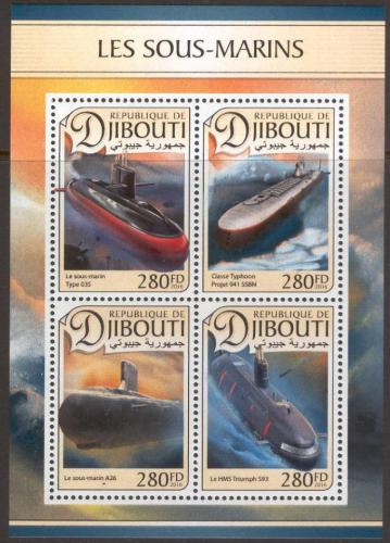 Poštovní známky Džibutsko 2016 Ponorky Mi# 1348-51 Kat 12€