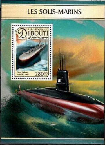 Poštovní známka Džibutsko 2016 Ponorky Mi# 1349 Block
