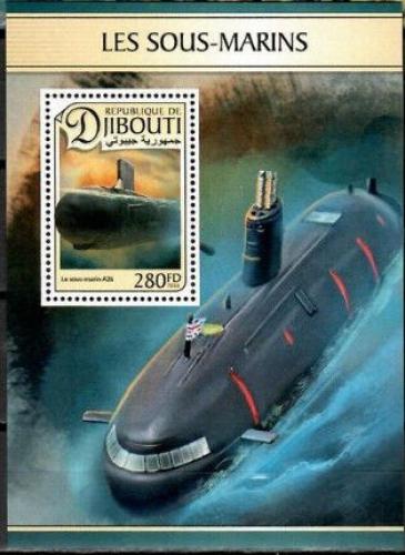 Poštovní známka Džibutsko 2016 Ponorky Mi# 1350 Block