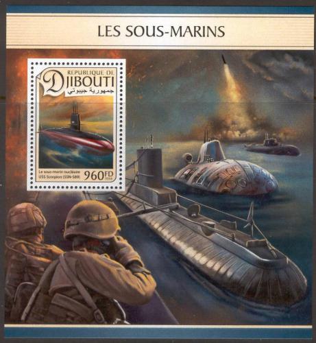 Poštovní známka Džibutsko 2016 Ponorky Mi# Block 442 Kat 12€