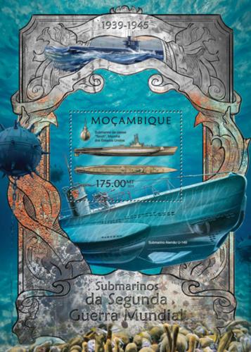 Poštovní známka Mosambik 2013 Ponorky z 2. svìtové války Mi# Block 714 Kat 10€
