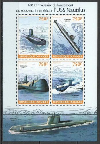 Poštovní známky Niger 2014 Atomová ponorka Nautilus Mi# 2702-05 Kat 12€