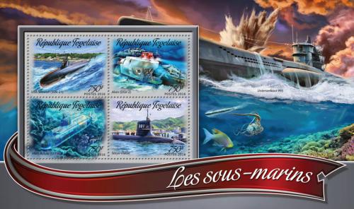 Poštovní známky Togo 2016 Ponorky Mi# 7489-92 Kat 12€