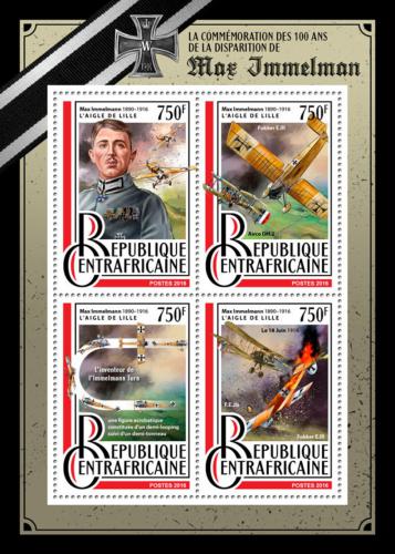 Poštovní známky SAR 2016 Max Immelmann, nìmecký pilot Mi# 6675-78 Kat 14€