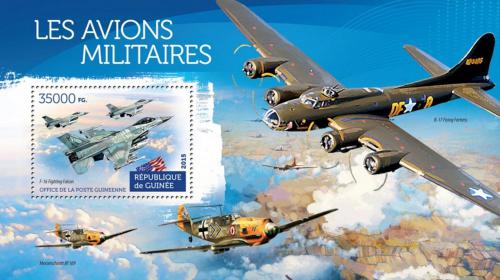 Poštovní známka Guinea 2015 Vojenská letadla Mi# Block 2544 Kat 14€