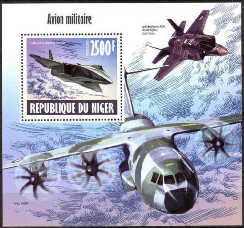 Poštovní známka Niger 2013 Vojenská letadla Mi# Mi# Block 232 Kat 10€