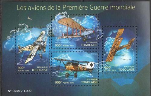 Poštovní známky Togo 2015 Letadla 1. svìtové války Mi# 6902-05 Kat 14€