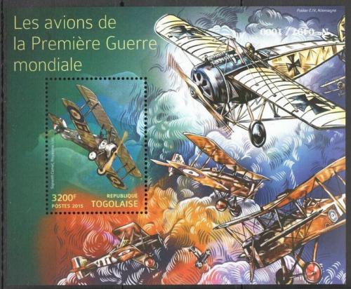 Poštovní známka Togo 2015 Letadla 1. svìtové války Mi# Block 1197 Kat 13€